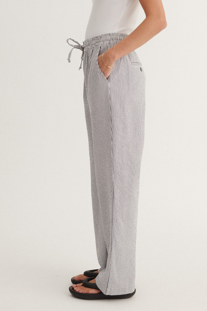 Basic Apparel Asta Pants Bukser 690 Bright white / sky captain